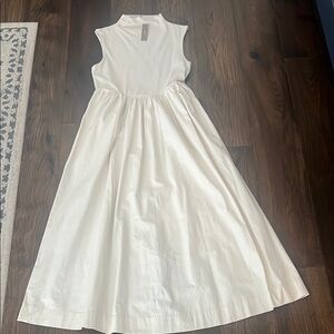 J. Crew White Sleeveless Halter Maxi Dress